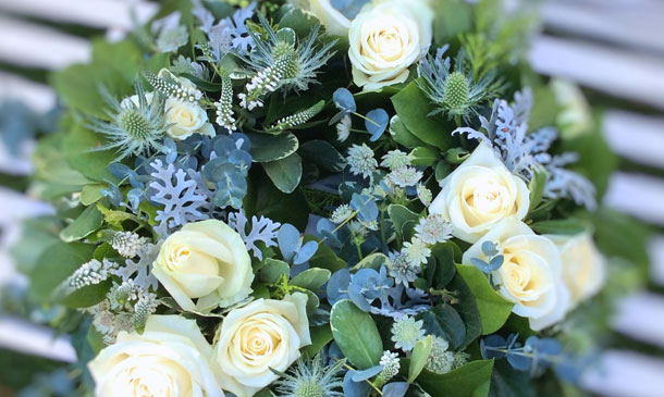 Allwood Funeral Directors of Totnes are Available 24 hours a day and 365 days of the year covering Torquay, Newton Abbot, Exeter, Brixham, Paignton, South Devon and South Hams funeral flowers, floral funeral tributes, funeral tribute flowers, coffin sprays, funeral wreaths, funeral wreath tribute flowers
